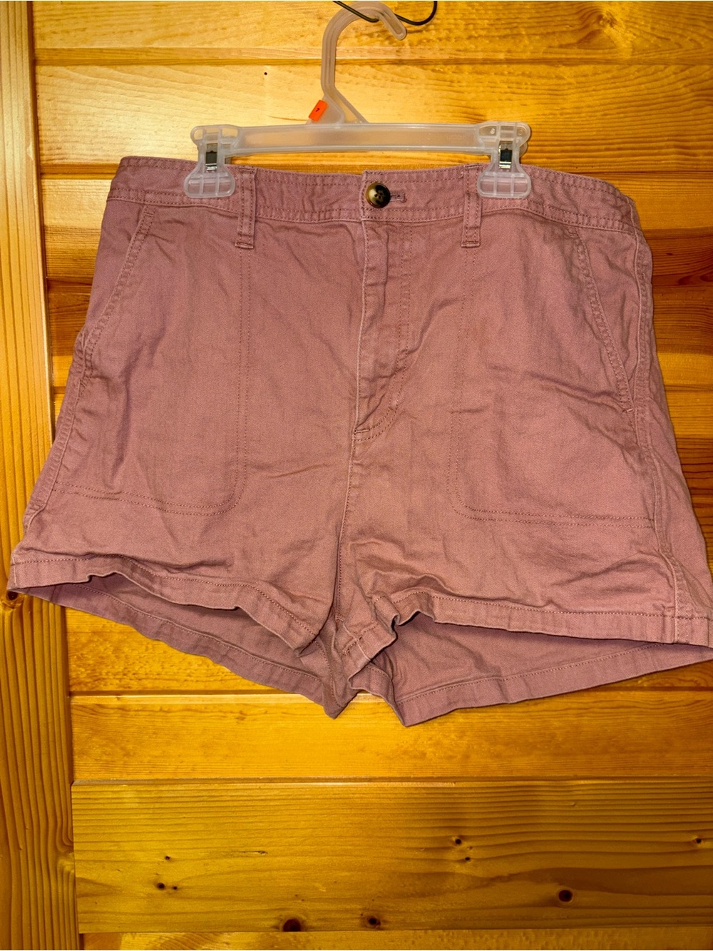 Madewell Mauve Cotton Utility Shorts